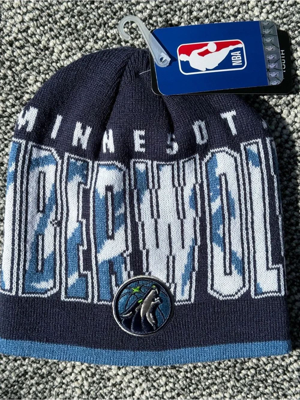 NEW NBA Minnesota Timberwolves Basketball Youth Beanie Winter Hat - T Wolves